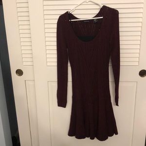 Burgundy sweater dress